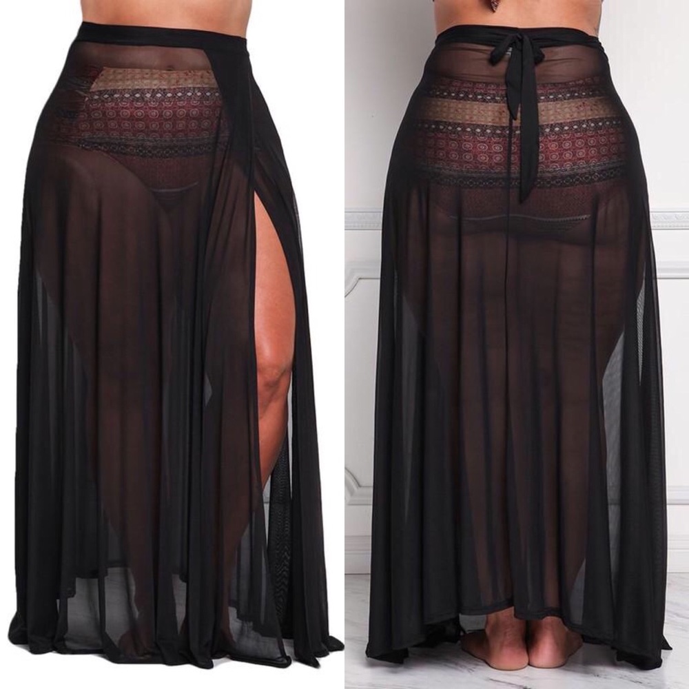 Plus Size Maxi Skirt Cover Up
